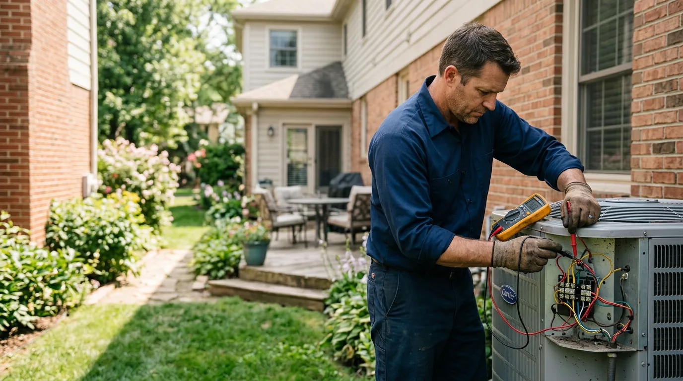 HVAC technician working near La Conner, WA